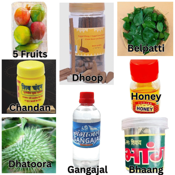 Lord Shiva Complete Pooja Samagri (Saavan Special - 16 Items) - Image 2
