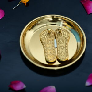 Maa Vindhyavasini Charan Paduka with Plate (Pure Gold)