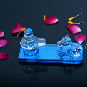 Glass-Shivling-and-Nandi-statue