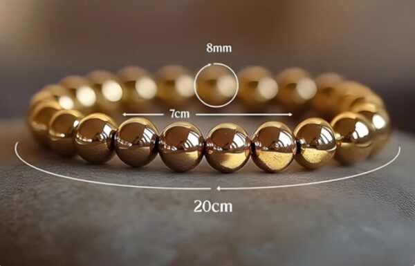 Golden Pyrite Wealth Bracelet - (8mm) - Image 3