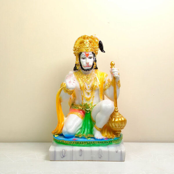 Divine Hanuman Ji Idol -Marble Dust - Image 2