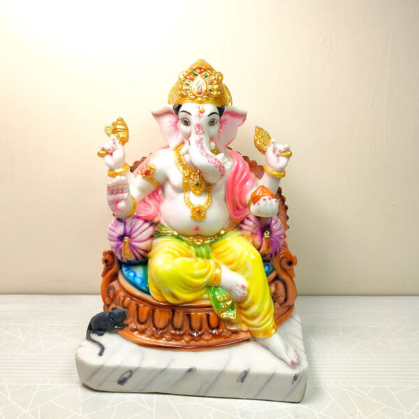 Divine Gaddi Ganesh Idol - Image 2